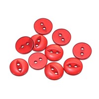 10 StüCk Rote Runde NäHknöPfe 10 Mm Harz 2-Loch Fischauge Bastelknopf