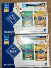 Blue Buffalo Delectables Natural Wet Dog Food Companion Pack, 3 oz 24 bags