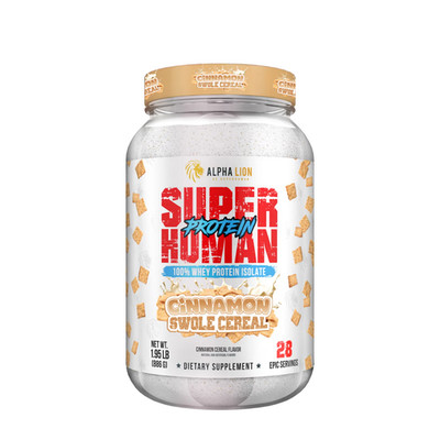 Alpha Lion Superhuman 100% Whey Protein Isolate Cinnamon Swole Cereal 866g NEW