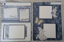 CTMH Floral Scrapbooking Layouts - 8.5 X 11 double set of 4 - ScrapAttic