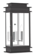 Livex Lighting 2018-04 Princeton 2 Light 19 inch Black Outdoor Wall Lantern
