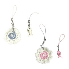 Cute Fish Cake Keychain Handcrafted Beaded Jewelry Trendy Gift For Craft Lovers