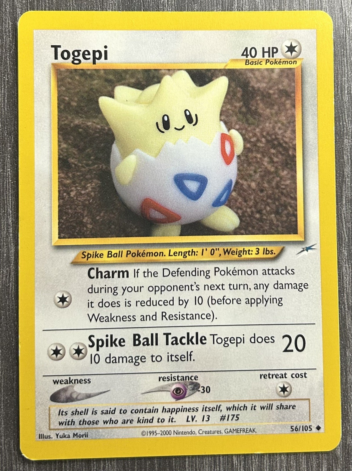 Pokemon TCG Togepi 56/105 Neo Destiny