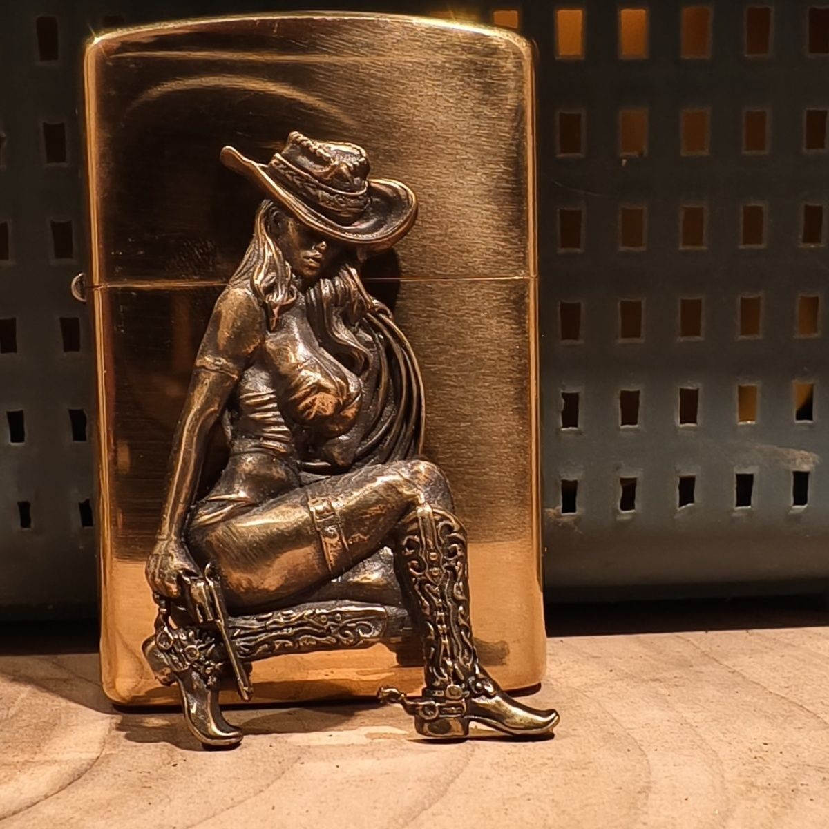 1 piece Lighter accessories Brass Sexy Girl Temptation DIY sticker