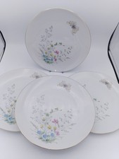 4 x Seltmann Weiden Liane Floral & Butterfly Bavaria 24cm Dinner Plates Germany 