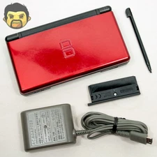 Nintendo DS Lite Console Crimson Red Black with Stylus & GBA Cover SHIPS FAST