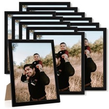8x10 Picture Frame Set of 12,Photo Frames Display Pictures 8"x10",Black Pictu...