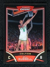 2008 Bowman Draft Picks & Stars Chrome Refractor /499 Bill Russell #106 HOF 9l4