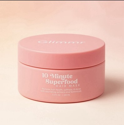 Glimmr 10-Minute Hair Mask 7.4 fl oz NEW   Castor Oil & Superfoods, Damaged Hair