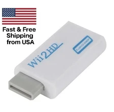 Portable Wii to HDMI Wii2 HDMI Full HD Converter Audio Output Adapter TV