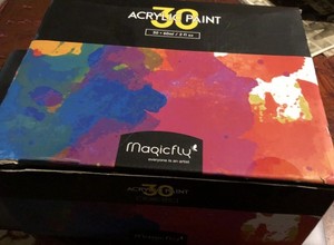 Magicfly 30 Colors Acrylics Paint 60ml 2.fl Oz / 2 Bottles Opened See Photos