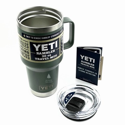 YETI Rambler 30 oz Travel Mug Cup Stronghold Lid Camp Green MINOR SHELF  WEAR | eBay