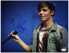 The Wanted Band Nathan Sykes Signed Autographed 11x14 Mic in Hand Photo