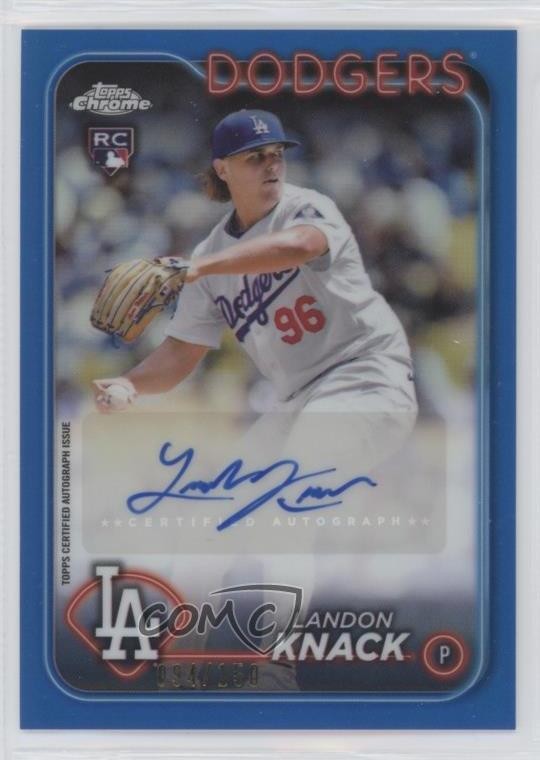 2024 Topps Chrome Update Blue Refractor 94/150 Landon Knack Rookie Auto RC 14md