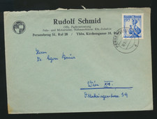 Trachten-Geschäftsbrief 1957 aus Persenbeug, Puch-Motorräder (F100)