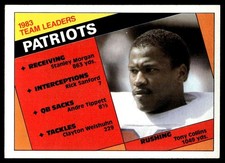 1984 Topps PATRIOTS TEAM LEADERS - TONY COLLINS #131 New England Patriots