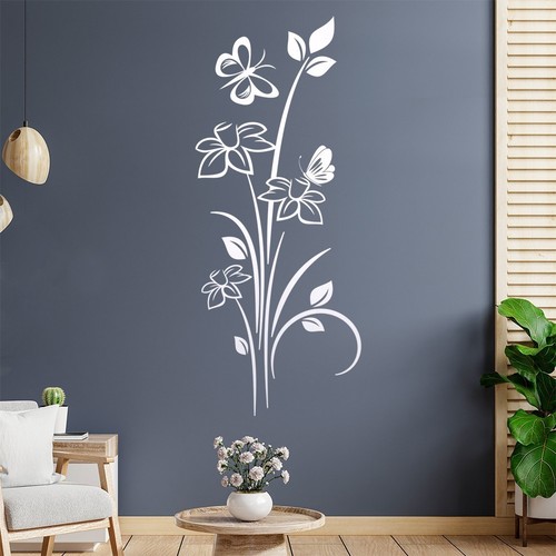 TURSGYZ Céramique Blanc Hibiscus Pivoine Fleur Fabriqué À La Main Sculpture 3D Mur Art Décor Maison Salon Bureau Cadeau De Mariage 15cm