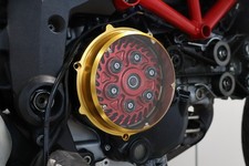 Ducati Kupplungsdeckel Kupplung Deckel "Pollux" gold NEU - clutch cover NEW