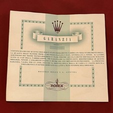 ROLEX documento garanzia aperto vintage anni 50 raro da collezione 1953
