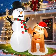 5FT Inflatable Christmas Penguin Yard Decoration W/ LED Lights & Accessories New