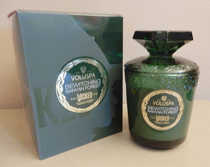 NEW! WICKED CANDLE in Green Glass Jar VOLUSPA Elphaba Forest Universal Studios