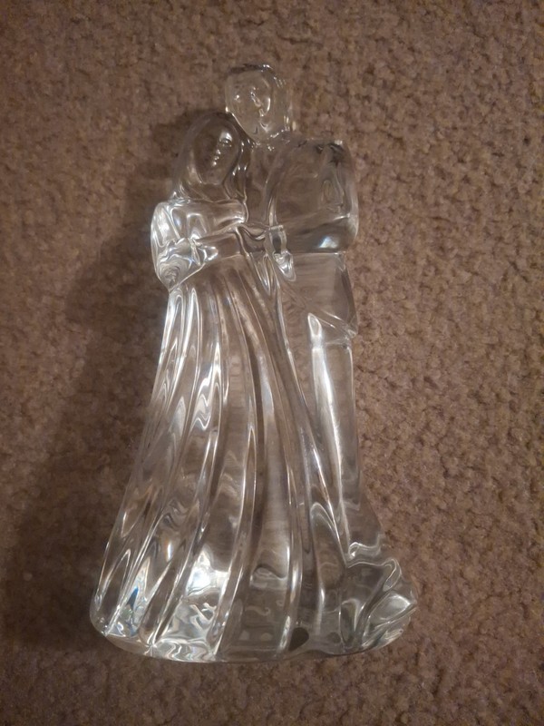 Waterford Lead Crystal Bride Groom Figuerine 7 1/4” Wedding Couple Susan & Keith