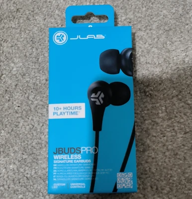JLab JBuds Pro Wireless Bluetooth In-Ear Black Earbuds Custom Fit - Image 1 of 4