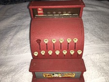 WORKING Tom Thumb Cash Register Red Antique Toy Steel