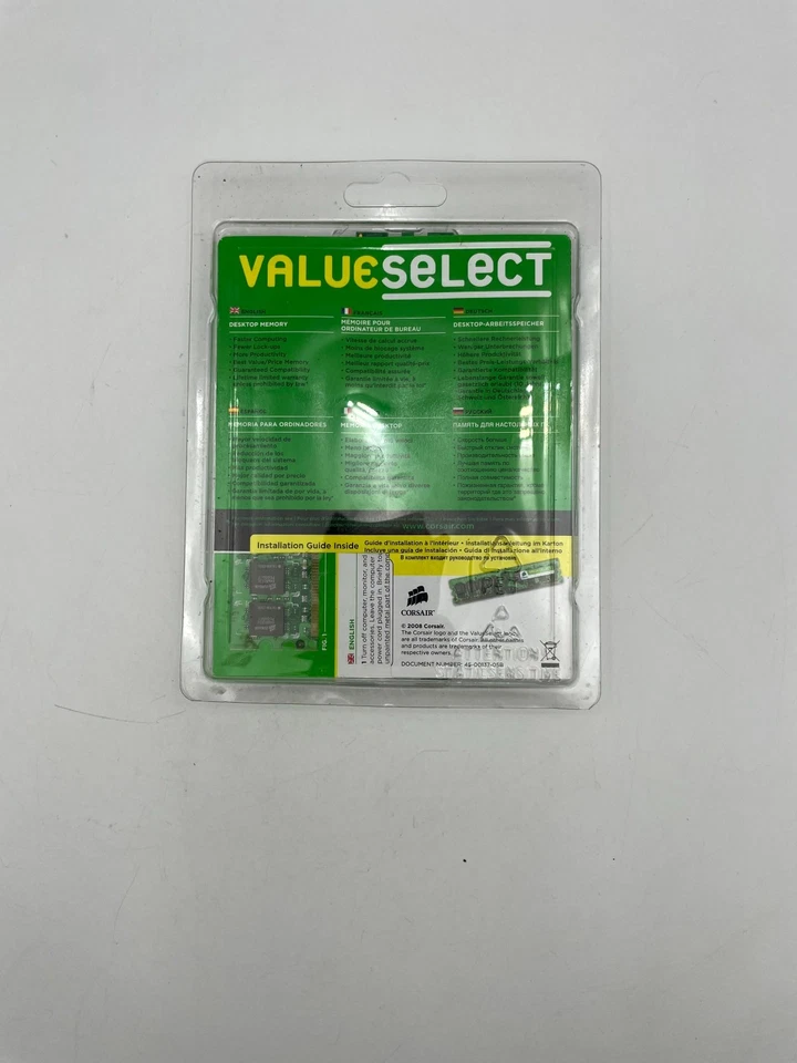 Corsair Value Select 1GB DIMM DDR1 SDRAM Memory Module 400MHz PC-3200 184-Pin - Image 3 of 4