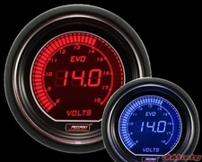 52mm Evo Series Red And Blue Volt Gauge New Open Box