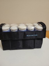 Remington Blue Ceramic Compact Hair Hot Rollers Large 5 Medium 5 J-Clips H-1012