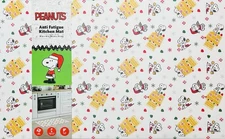Peanuts Anti Fatigue Kitchen Mat 18”x30” Snoopy Christmas Gingerbread Doghouse