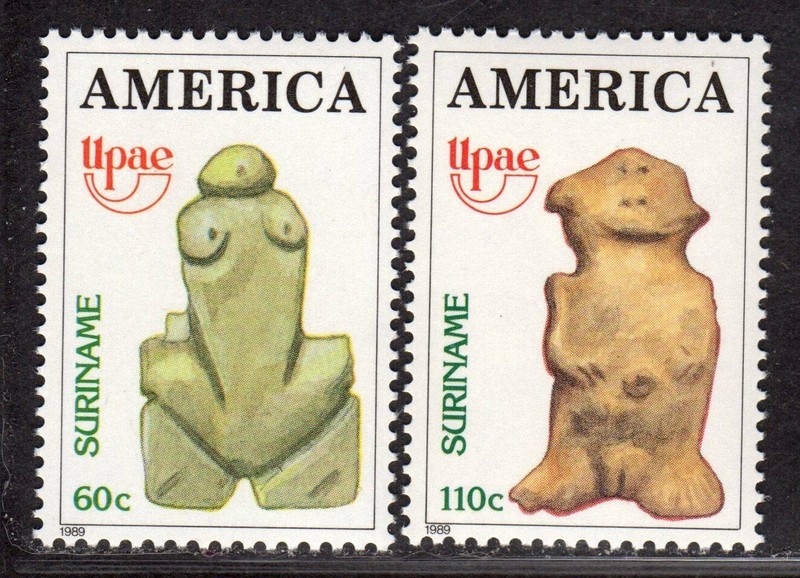 Surinam 1989 #847-848 MNH Art/Amulets