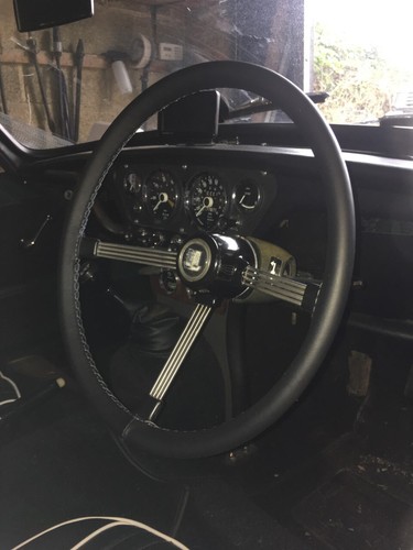 PELLE COPRI VOLANTE PER FERRARI 348 TS/GTS NERO SEAM - Foto 10 di 12