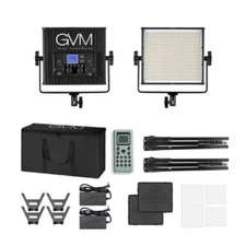GVM 896S 2L Bi Color LED 2 Panel Video Light Kit