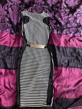 black and white bodycon dress