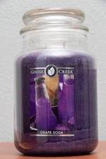NEW Rare *GOOSE CREEK* Purple GRAPE SODA Large 24oz JAR CANDLE