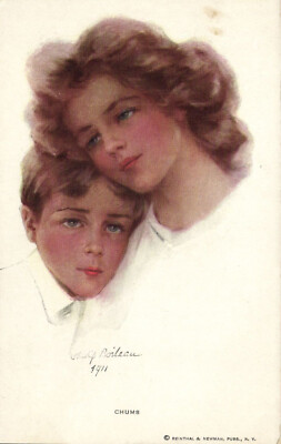PC ARTIST SIGNED, PHILIP BOILEAU, CHUMS, Vintage Postcard (b47353)