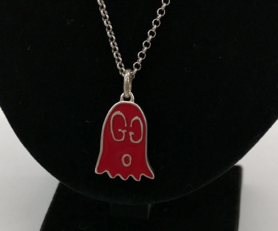 Gucci ghost 2024 necklace red
