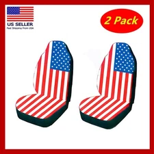 Pack of 2 Car Seat Cover Protection for Sedan Car Seat Covers American Flag USA