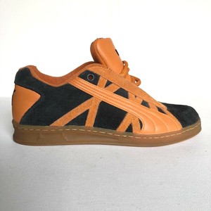 puma suede black and orange