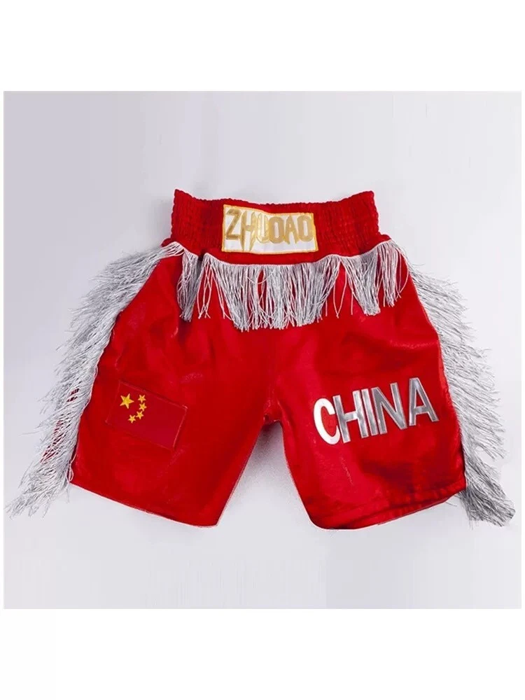 Boxing Shorts Gold Silver Tassels MMA Kick Boxing Martial Boxing Shorts Gold Silver Tassels MMA Kick Boxing Martial