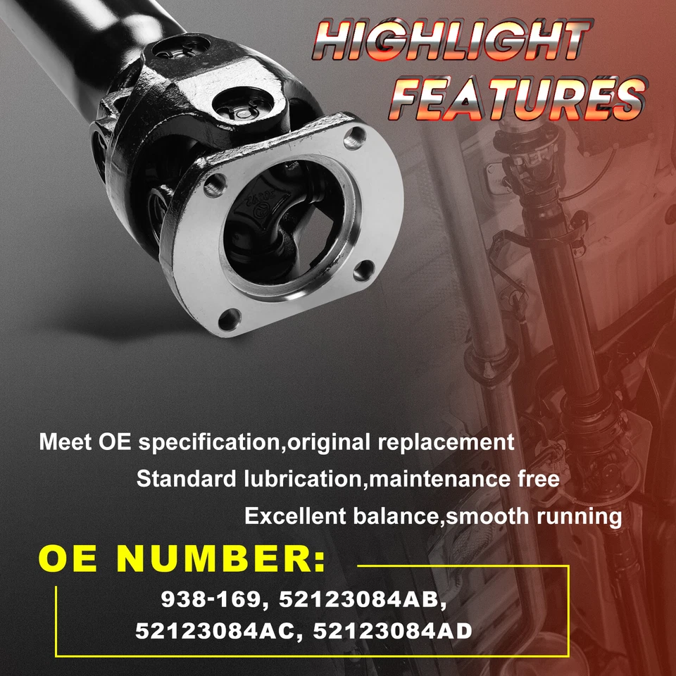 Front Driveshaft Assembly For Ram 4500 5500 Dodge Ram 4500 5500 L6 6.7L 4 X 4 - Imagem 3 de 4