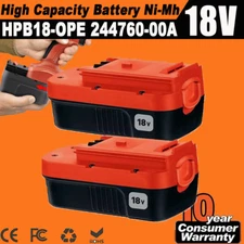 2 Pack 18V for Black and Decker HPB18 18 Volt 4.0Ah Battery HPB18-OPE 244760-00A