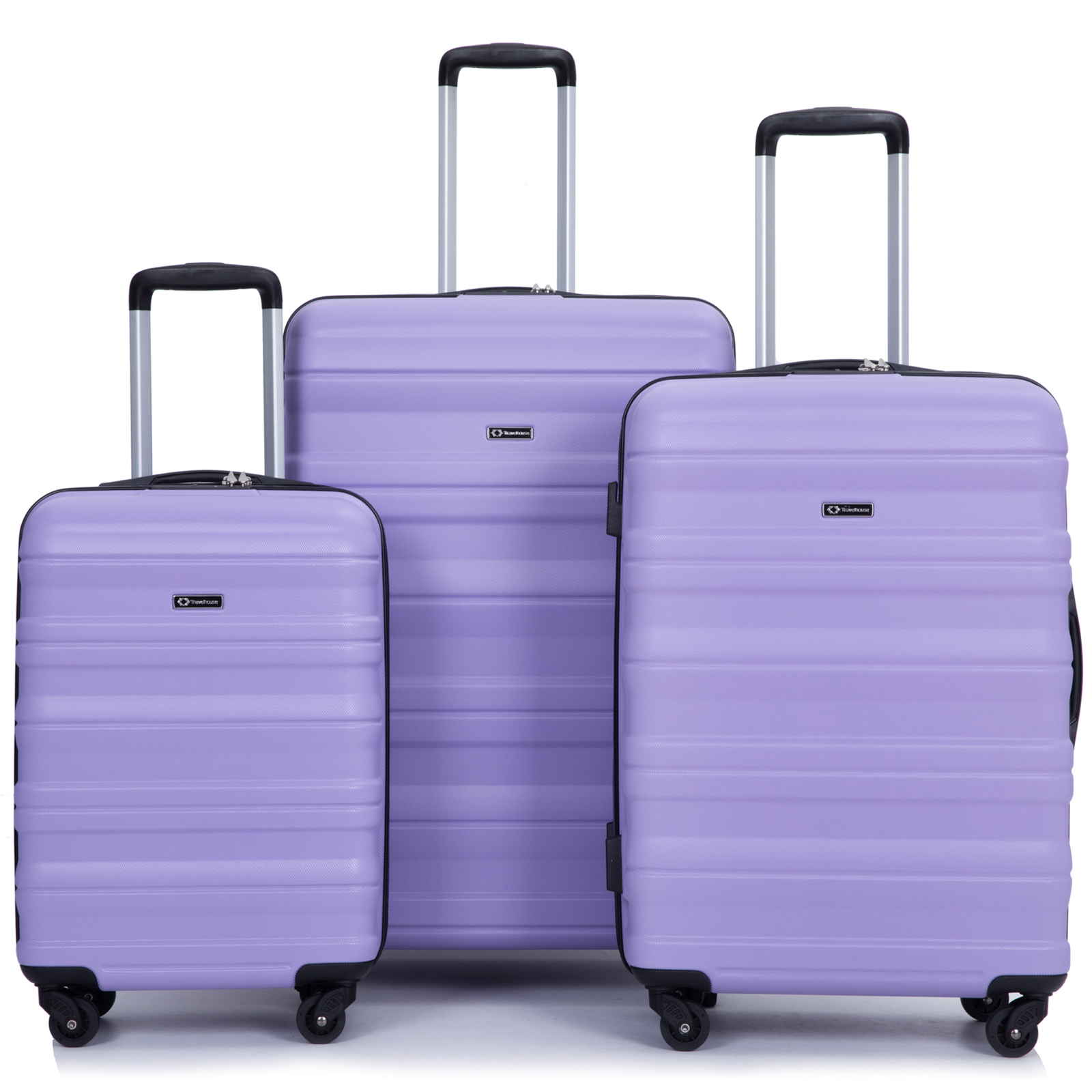 3pc Expandable Luggage Set PC Lightweight, Durable, Spinner Wheels, TS + 2 Hooks