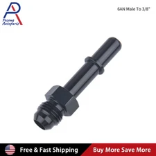 6AN Male To 3/8" SAE Quick Disconnect Male Push On EFI Fitting Adapter Aluminum
