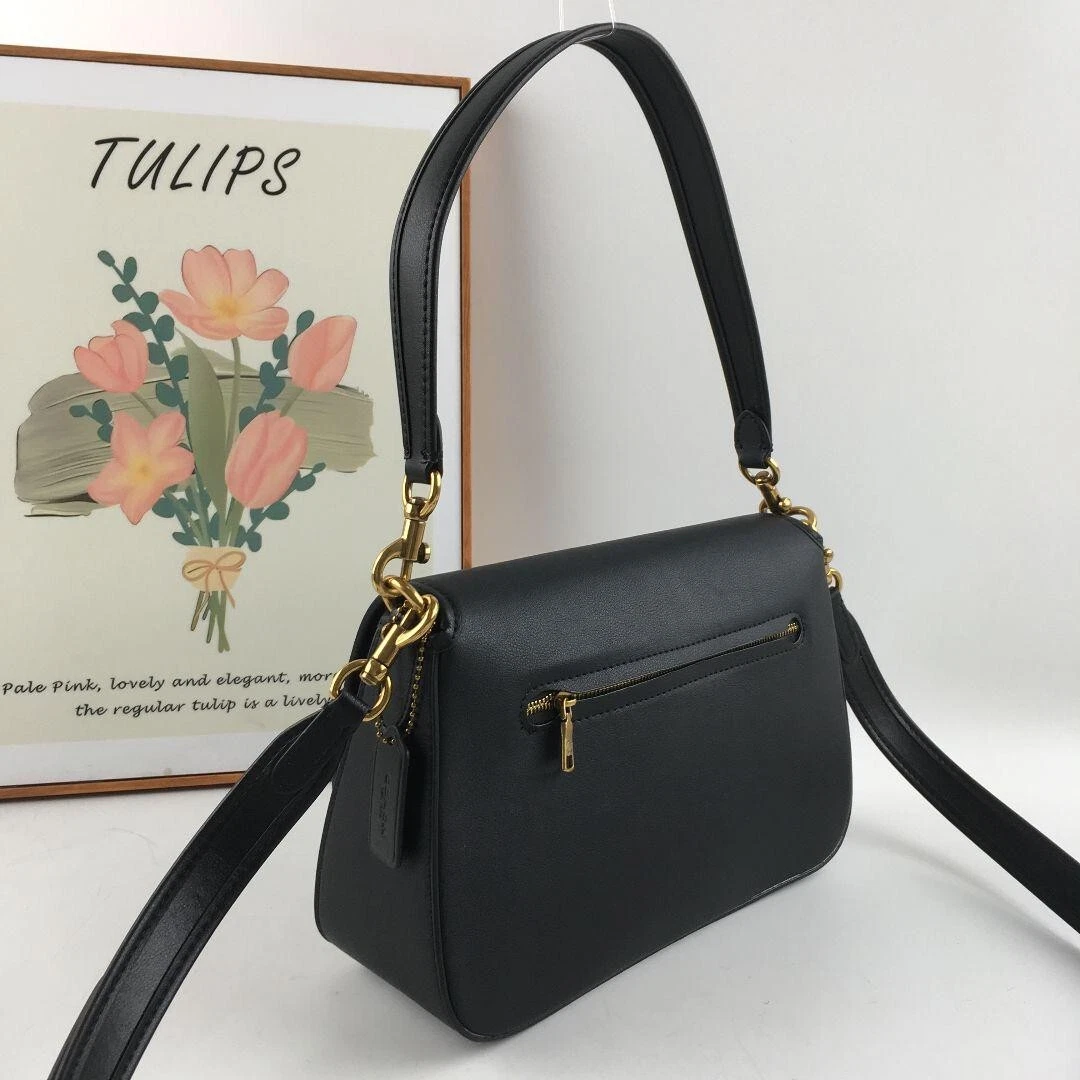 Borsa a tracolla Coach C4823 in pelle morbida tabby 2 vie tracolla nera outlet