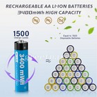 1.5V AA Li-ion Lithium ion Rechargeable Batteries 3400mwh Battery + Case Box Lot