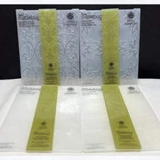 Anna Griffin CHRISTMAS Snowflakes Stars Holly Embossing Folders Lot of 4