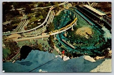 Disneyland Tomorrowland Panoramic View Vintage Postcard 1973 Matterhorn Mountain